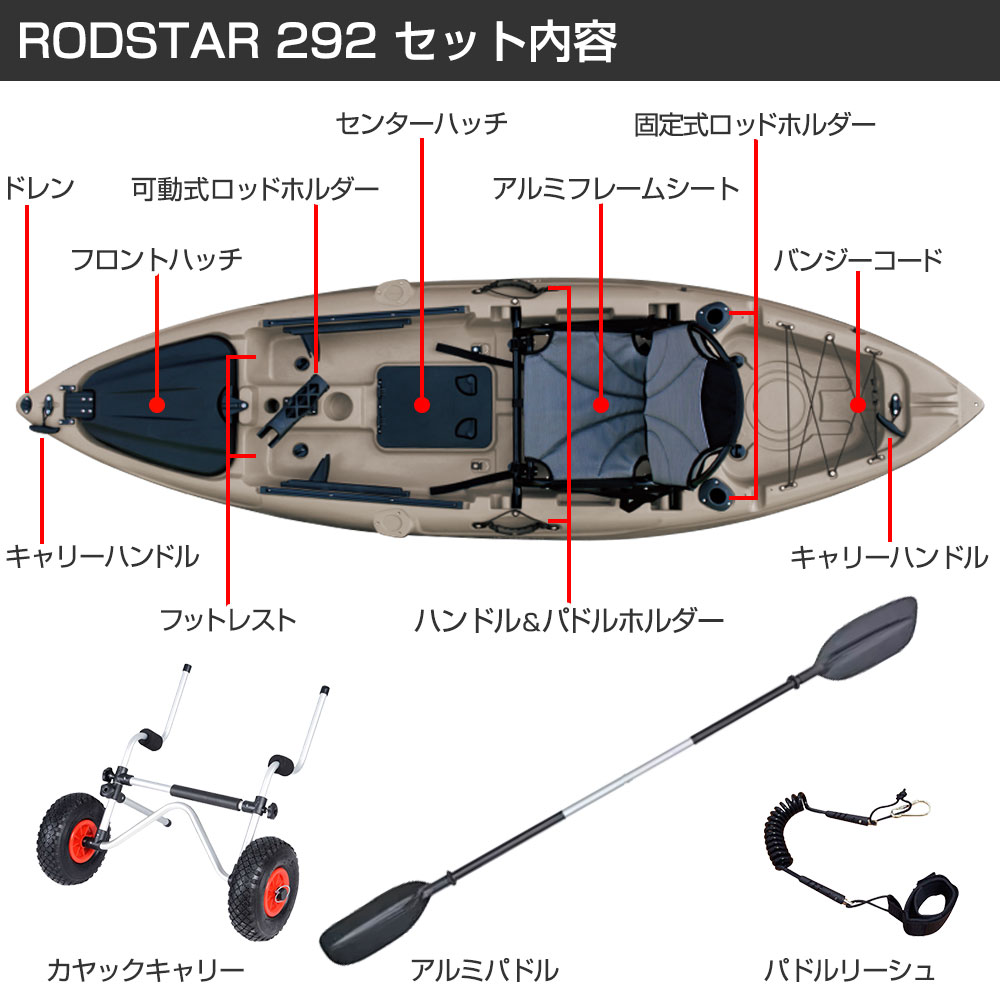 HANT Rodstar(ロッドスター)292 フィッシングカヤック イメージ08