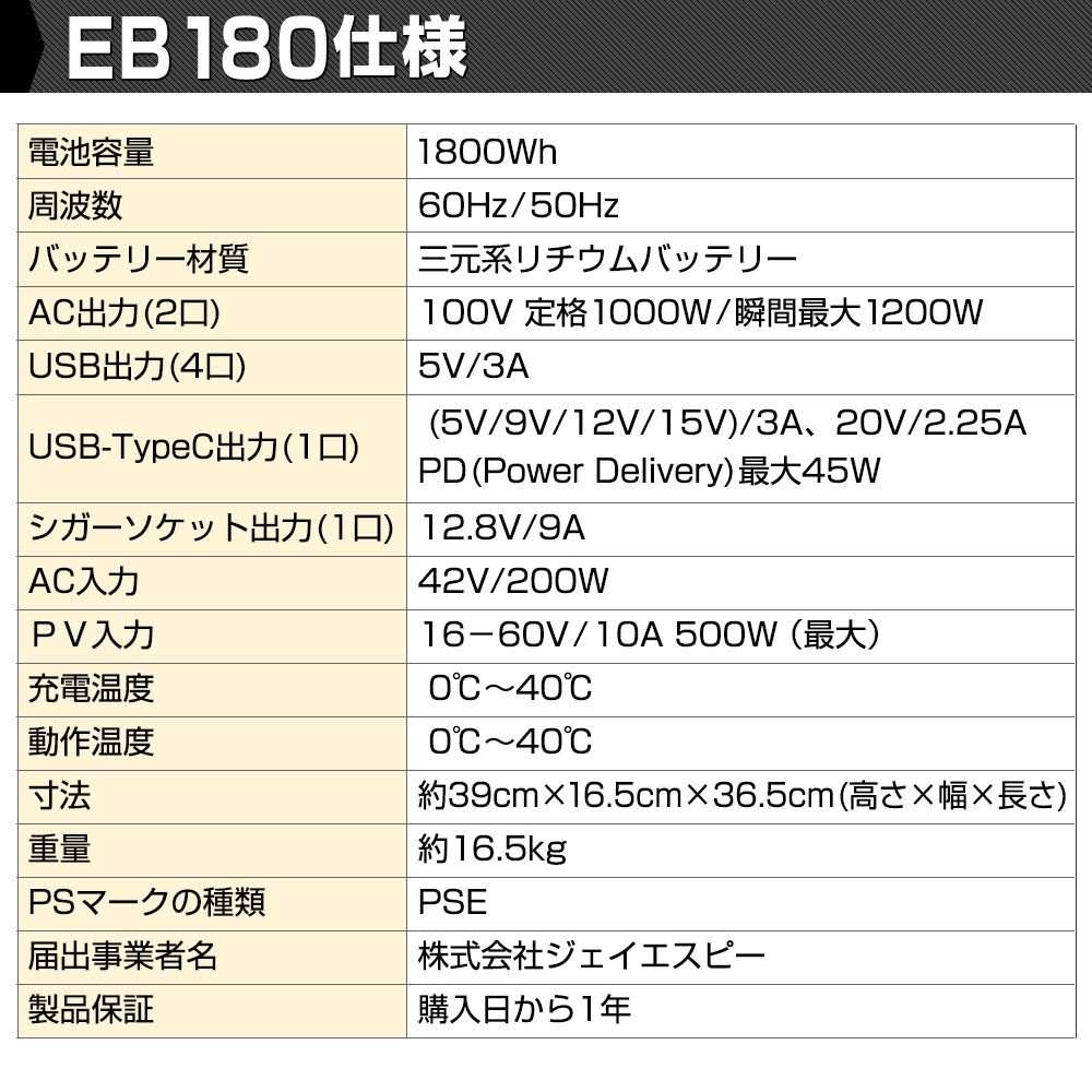 HANT ポータブル電源 EB180 イメージ11