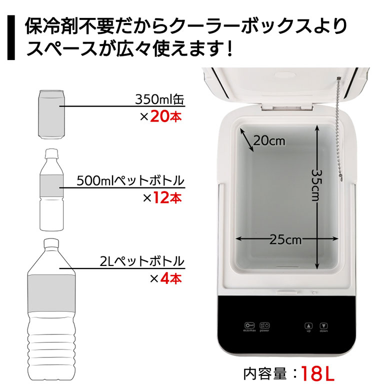 HANT ポータブル冷蔵庫 18L イメージ02